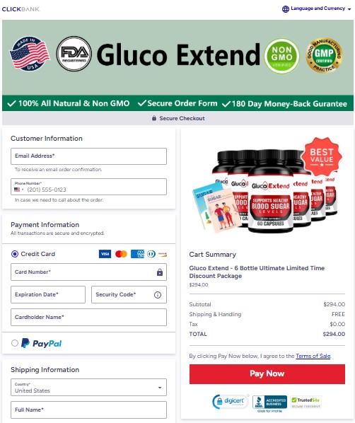 Gluco Extend Order